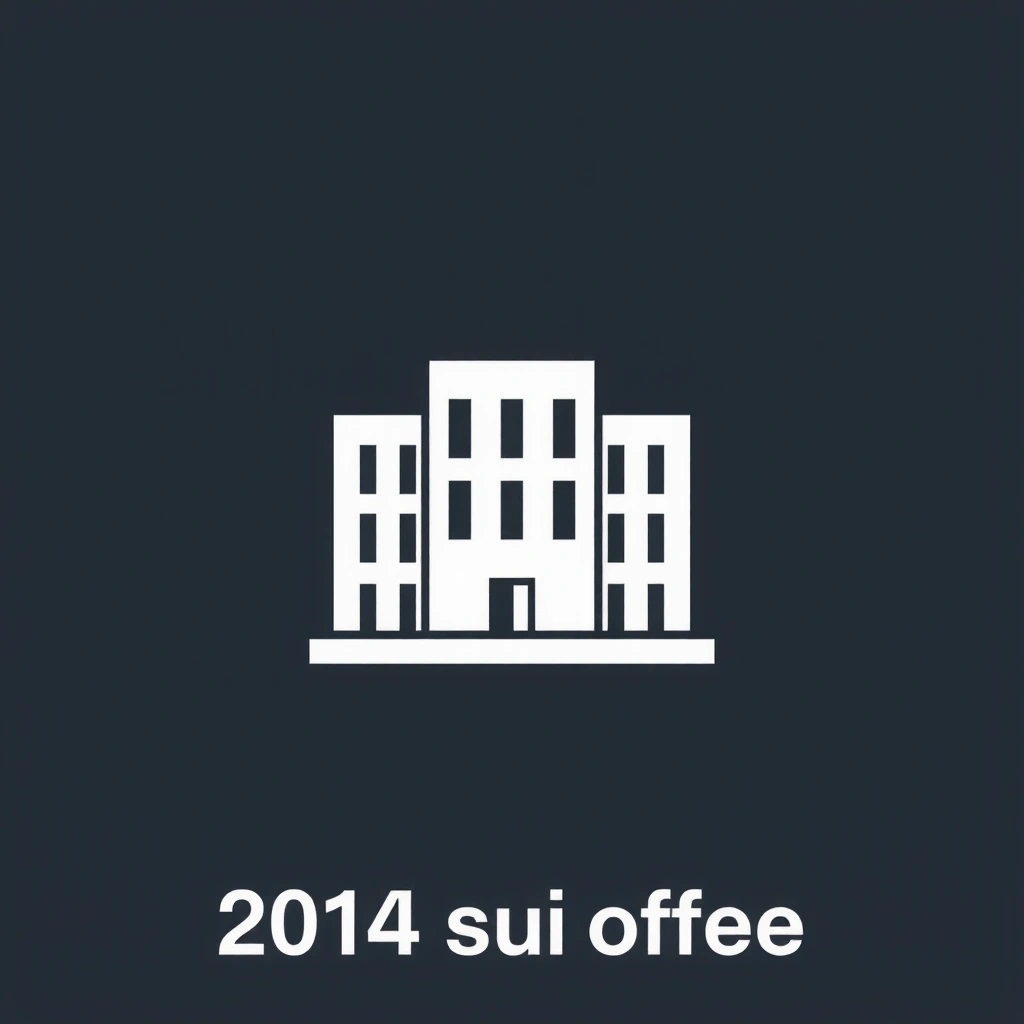 A minimalist icon of a building or office, representing the company's address.